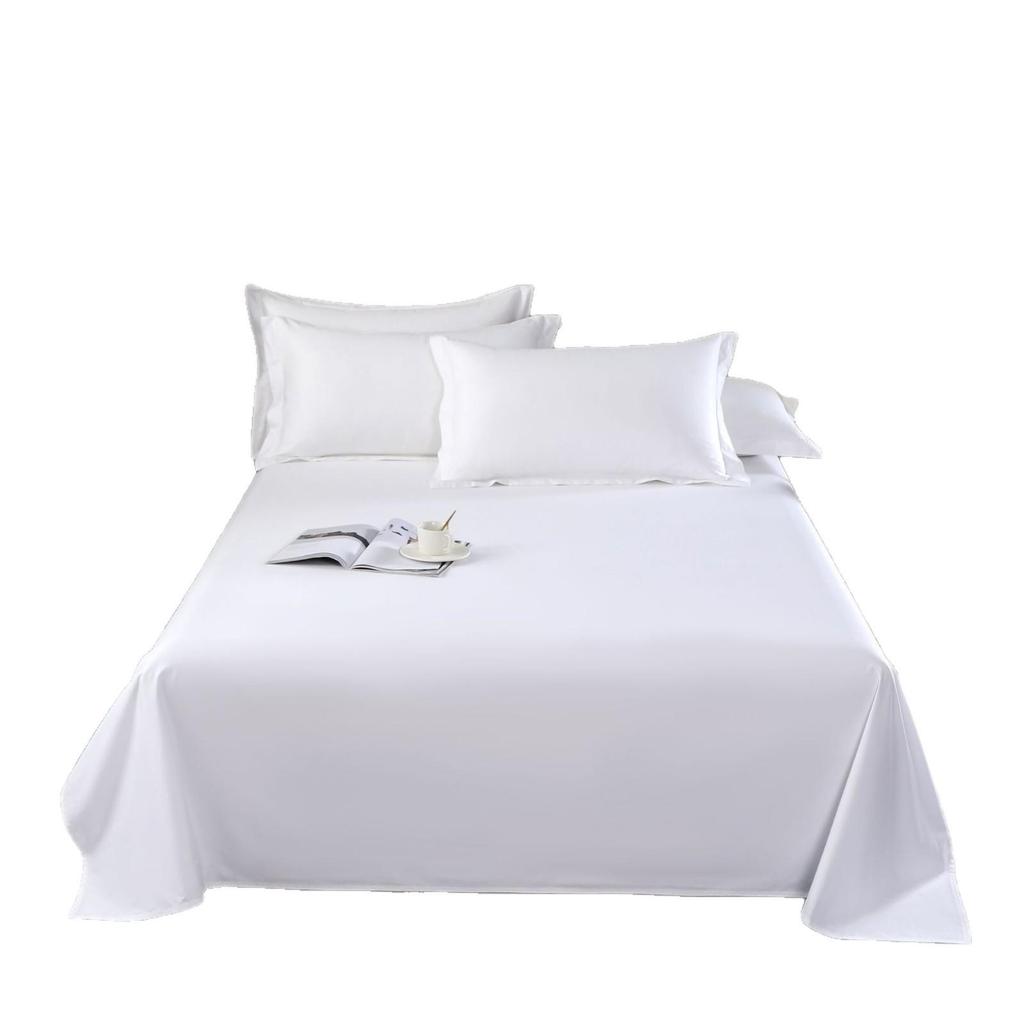 Pure White Cotton Duvet Cover Set for Hotel or B&B - Includes Fitted Sheet, Bath Mat, and Options for Three or Four Pieces