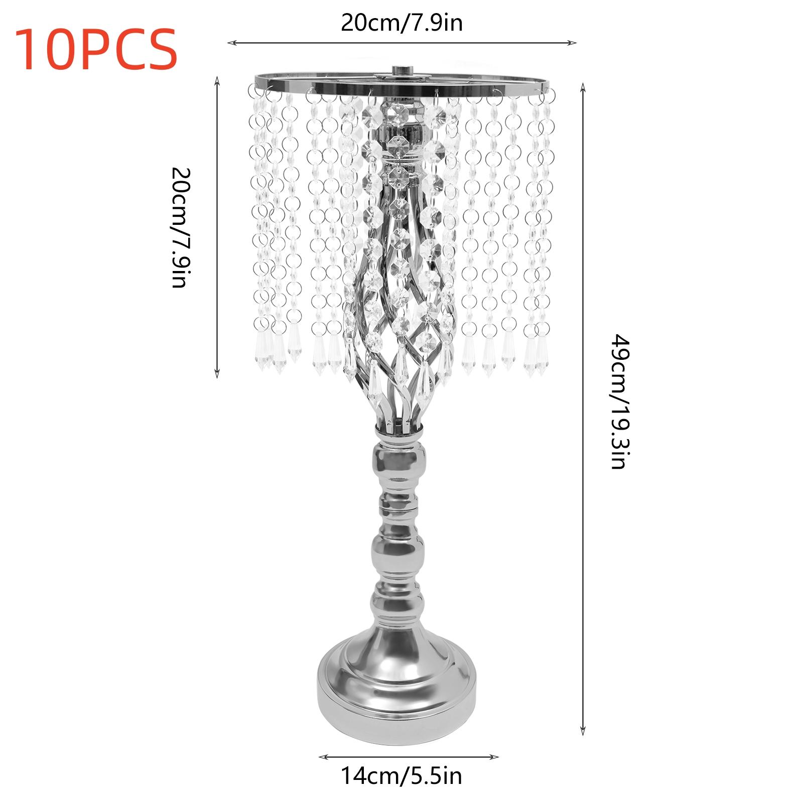 

10 шт. хрустальная подставка для цветов 49/55 см, держатель для свадебных цветов, центральный элемент, хрустальная металлическая ваза для цветов, столы для приема, свадебные принадлежности M
