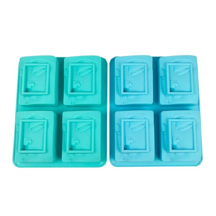 Silicone Mould Human Face Soap Resin Mould 4 Holes Buddhas Portrait Candle Molds