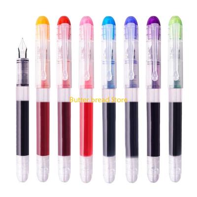 W89C Student Writing F Tip Fountain Pen Large Capacity Smooth Pen Practice Pen Art Stationery Supplies