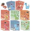 816Sheets Cute Dinosaur Puzzle Stickers Make-A-Face Games Toy Create Your Own Diy Funny Cartonn Assemble Jigsaw Children Gift
