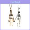 Gothic Skull Pendant Necklace For Couples With Alloy Chain And Magnetic Clasp