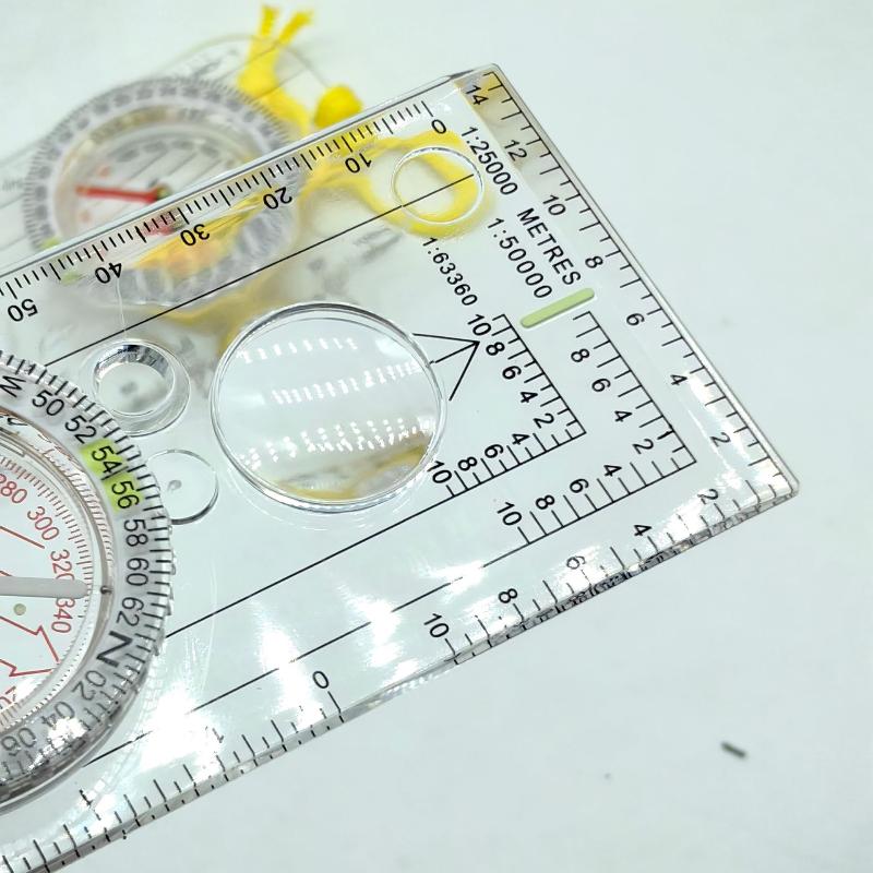 Outdoor Compass Ruler - Scouting Scale Orienteering Gear For Hunting Survival Travel And Backpacking