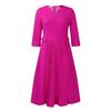 Damen Herbst Neue Mode Temperament Elegante Einfarbig Plissee Kleid