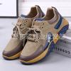 Nouvelles chaussures en cuir pour hommes printemps et automne chaussures de sport décontractées de course légères chaussures de course à plateforme décontractées