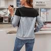 Casual Comfort and Versatility Fashion Women's Colorblocking Long-sleeved Sweater Women Autumn