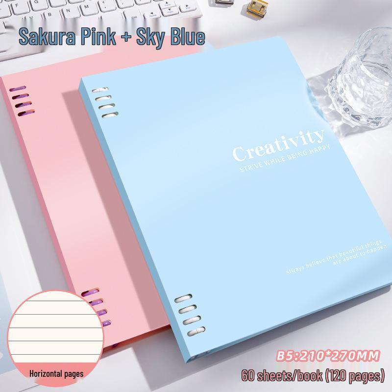 Morandi Color-Blocked B5 Notebook: Vibrant Design, Thick Pages, Versatile for Students
