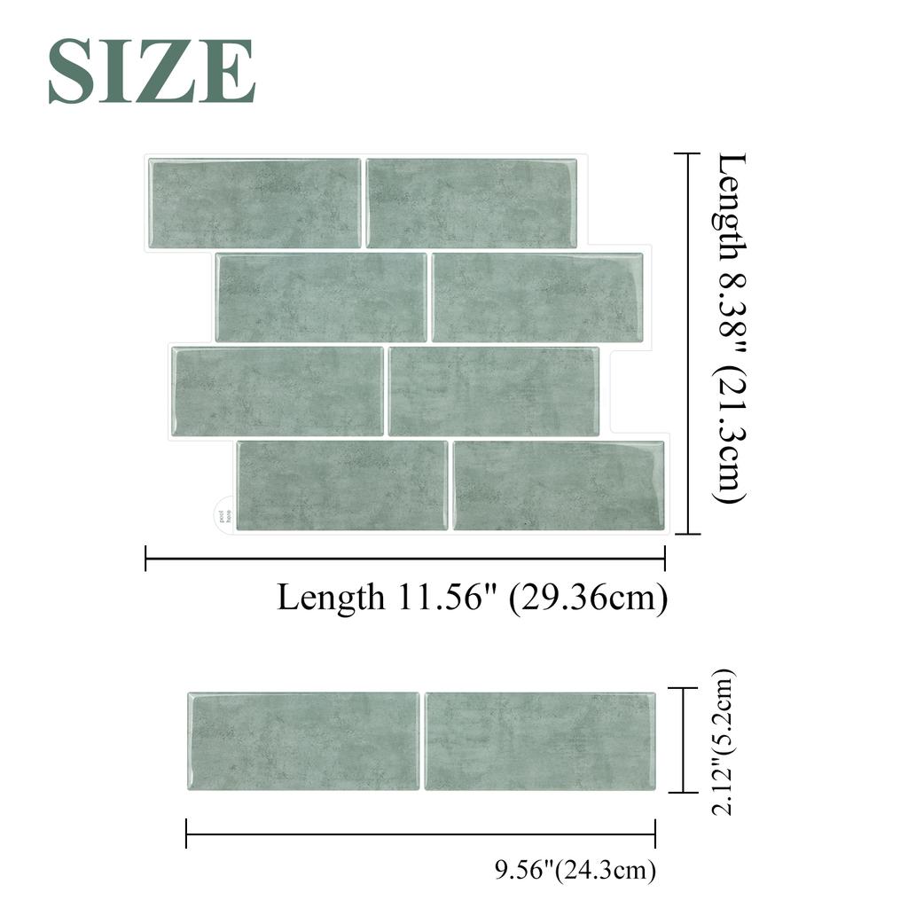 3 Pcs/pack Strong Adhesive Wallpaper DIY Subway Wall Tiles Kitchen Bathroom Backsplash Stickers Waterprof for Home Decoration