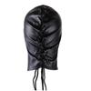 Unisex Donna Uomo Cosplay Maschera Facciale Halloween Sexy PU Pelle Coulisse Maschere Complete Cappuccio per Gioco di Ruolo Costume Copricapo
