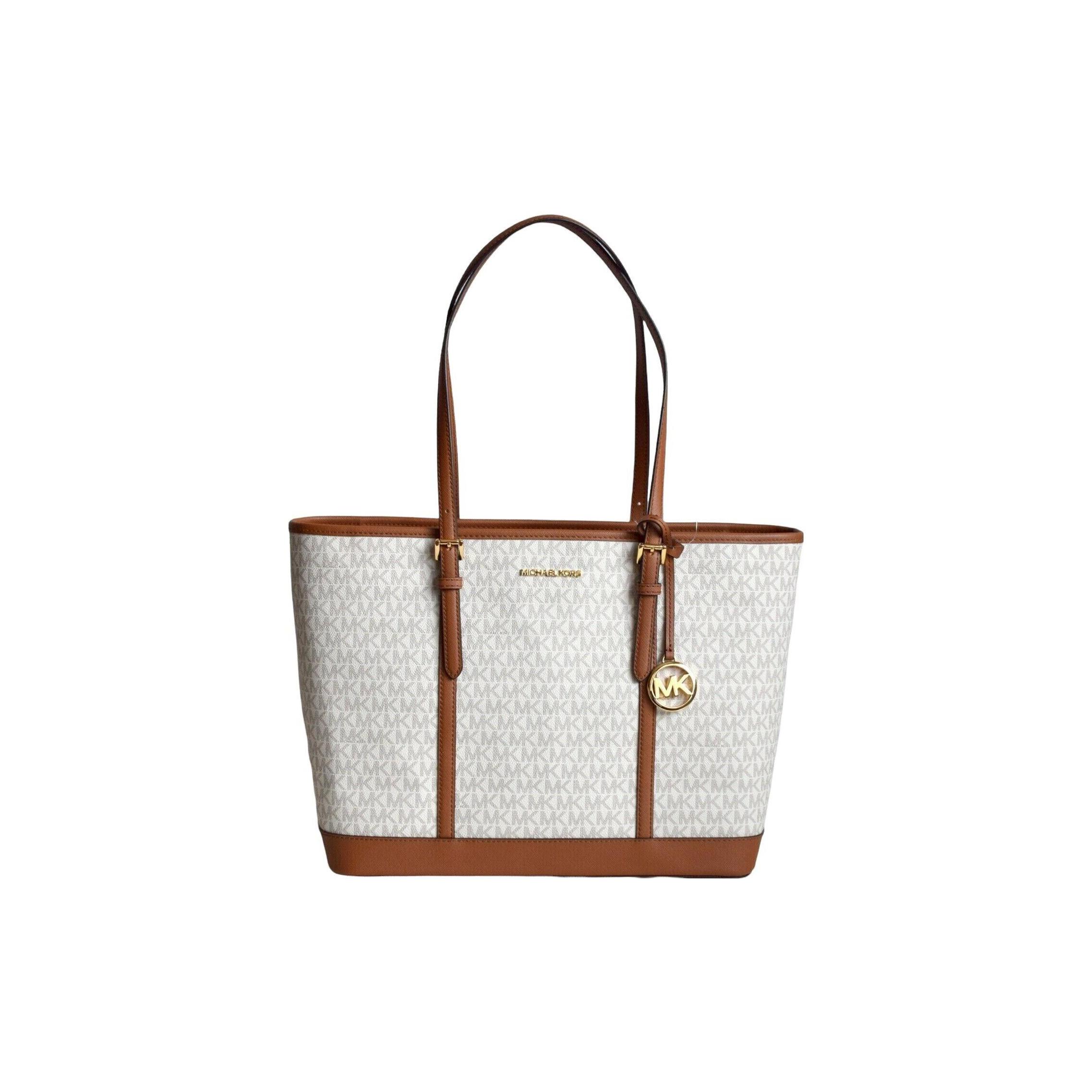 

New MICHAEL KORS Jet Set Travel Leather Tote Bag Shopping Bag Handbag Shoulder Bag Large Size Women s Vanilla White 35T0GTVT3V-VANILLA 40.1*16.0*30.0CM