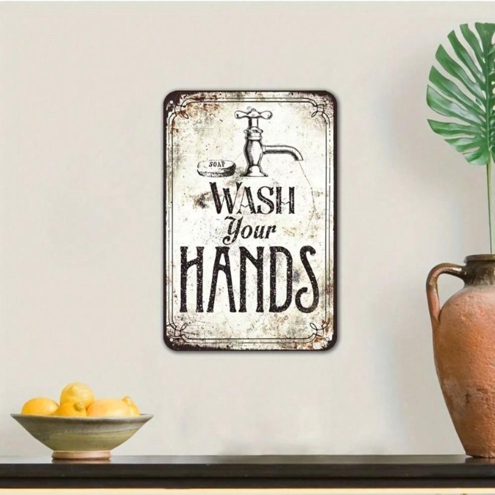Tin Sign Wall Art Vintage Metal Poster for Home Kitchen Bar Decor 8x12 Inch