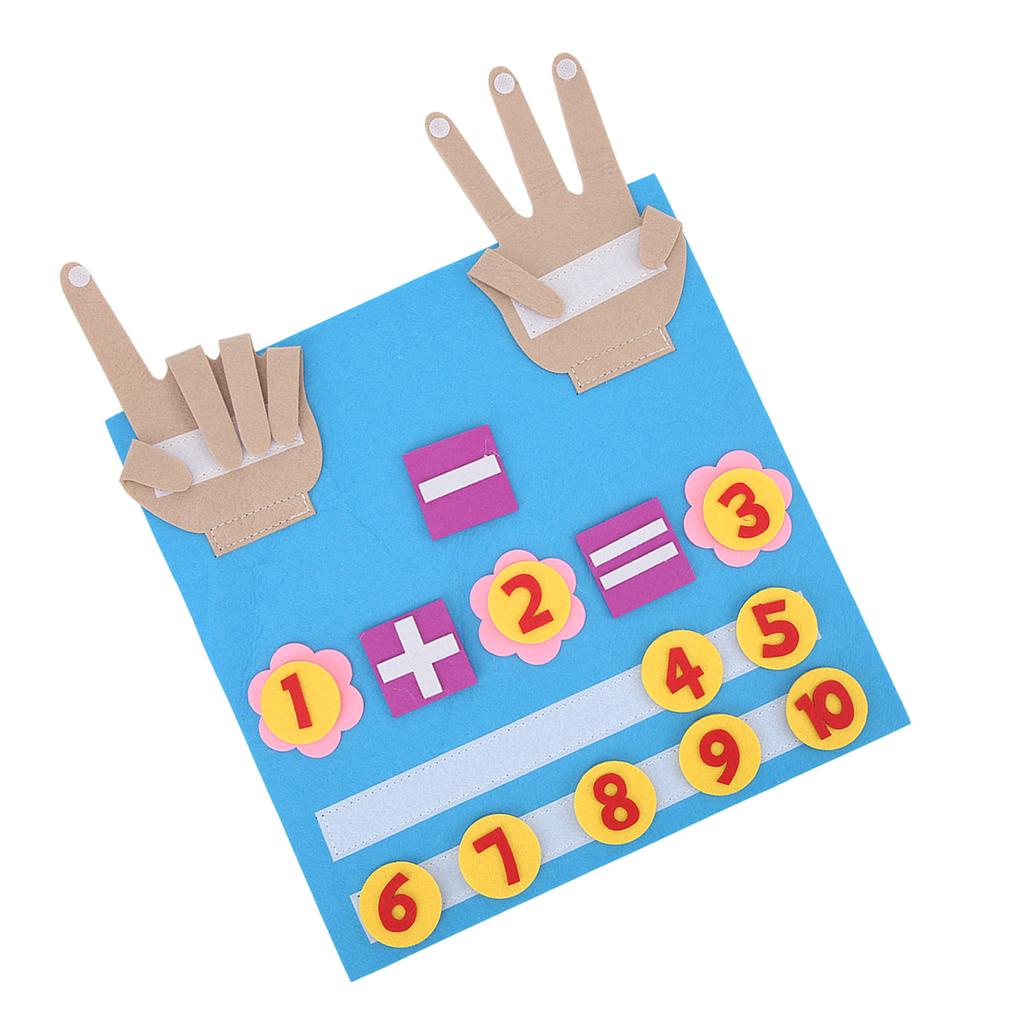 Toddler Busy Board Autism Training Addition and Substraction Bright Colors Felt Busy Book for Kids