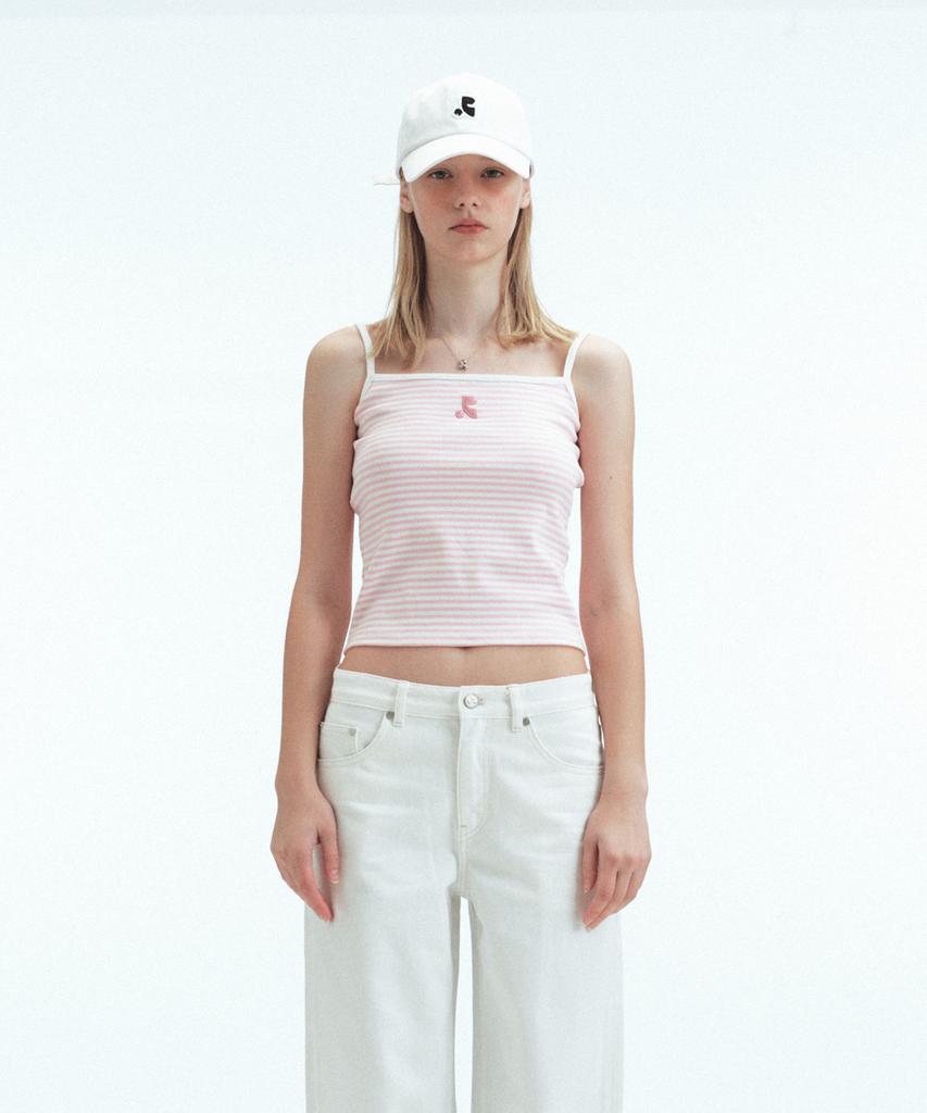 REST&RECREATION Raw-Edge Logo Cap - White