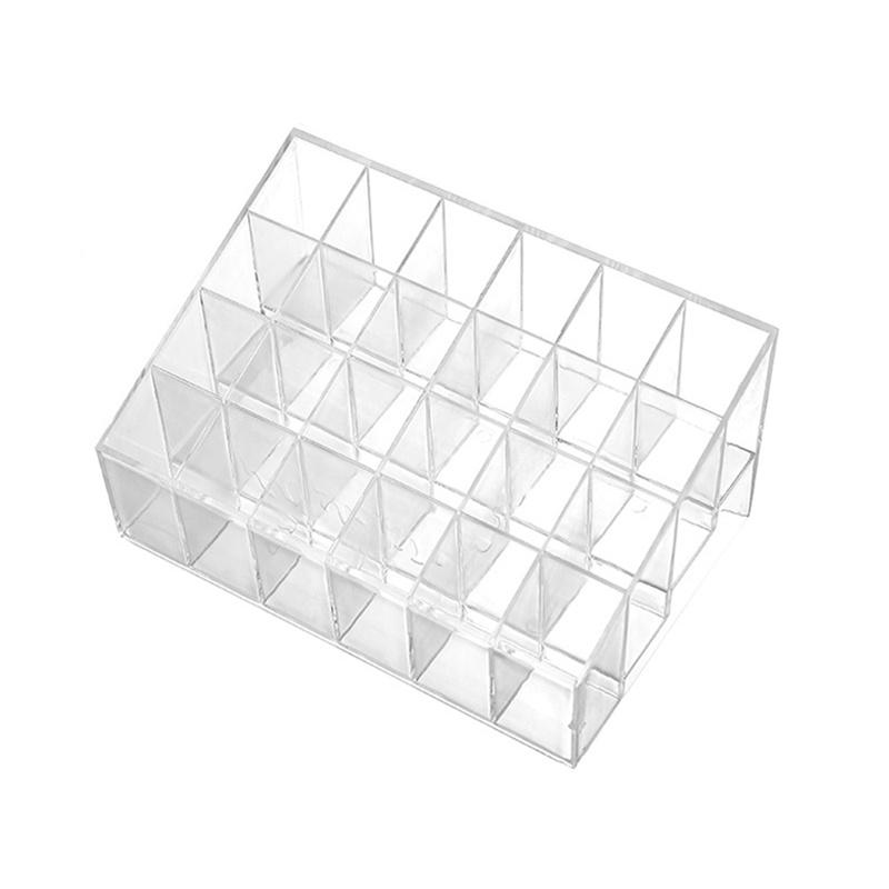 1pc Clear Lipstick Stand Case Makeup Organizer Storage Box Lipstick Display Stand Holder Cosmetic Jewelry Organizer Box