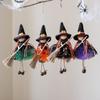 Witch Doll for Good Luck Halloween Pendant Collectible Figurine Hanging Ornaments for Kitchen Haunted Wall Halloween