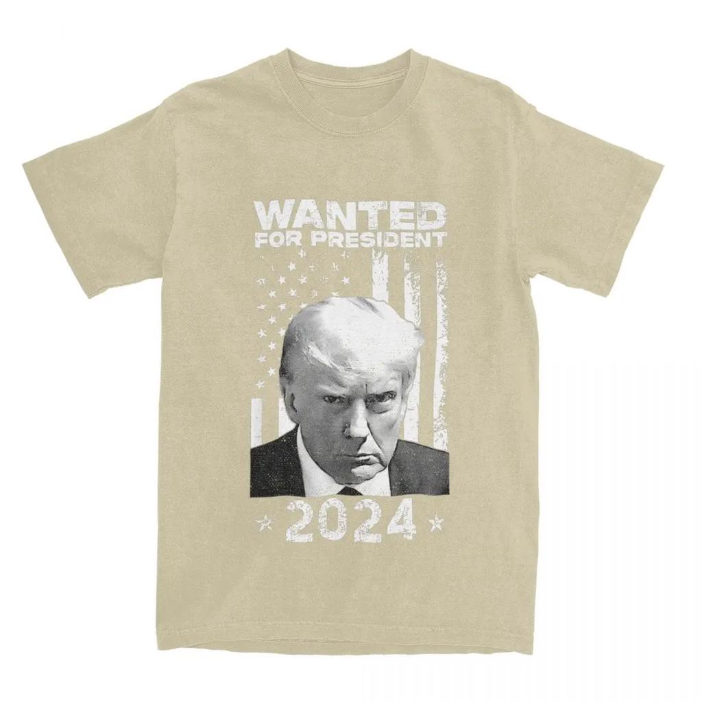 Donald Trump Fahndungsfoto Gesucht für USA. Präsident 2024 T-Shirt Sommer Street Style T-Shirts Baumwolle Mode T-Shirt
