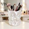 Makeup Brush Holder 3D Printed Bow Holder, Large Capacity Beauty Tool Eye Shadow Desk Organizer, Bowknot Pencil Storage Container Cup Concealer