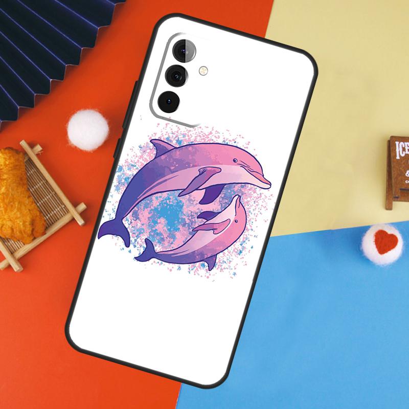 Dolphin Case For Samsung Galaxy A54 A34 A14 A55 A35 A33 A53 A13 A23 A17 A06 A16 A56 A36 A52 A32 A15