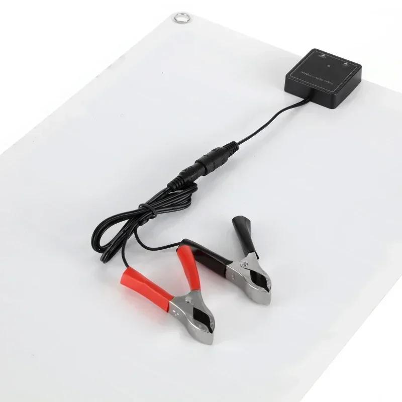 20W 18V Solarmodul 5V USB Zigarettenanzünder Krokodilklemme Ladegerät Platte Tragbar Outdoor Notstrom für Mobiltelefone Auto