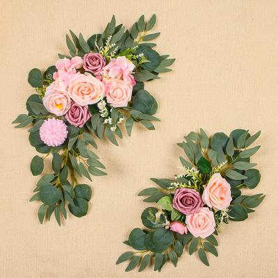 Wedding Welcome Card, Water Card Flower Indicator, Fake Flower Simulation Silk Flower Flower Arrangement, Wall Decoration