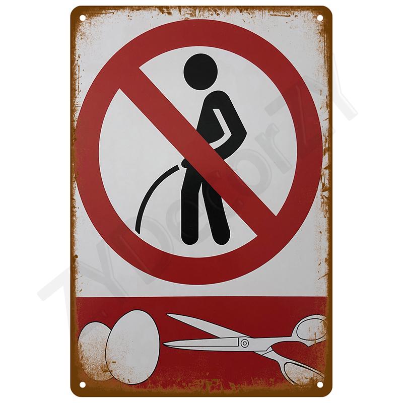 Retro Wall Art Mural Outdoor House Bathroom Home Room Decorations Decor Vintage Metal Signs Plates Tin Sign Posters Man Cave Bar