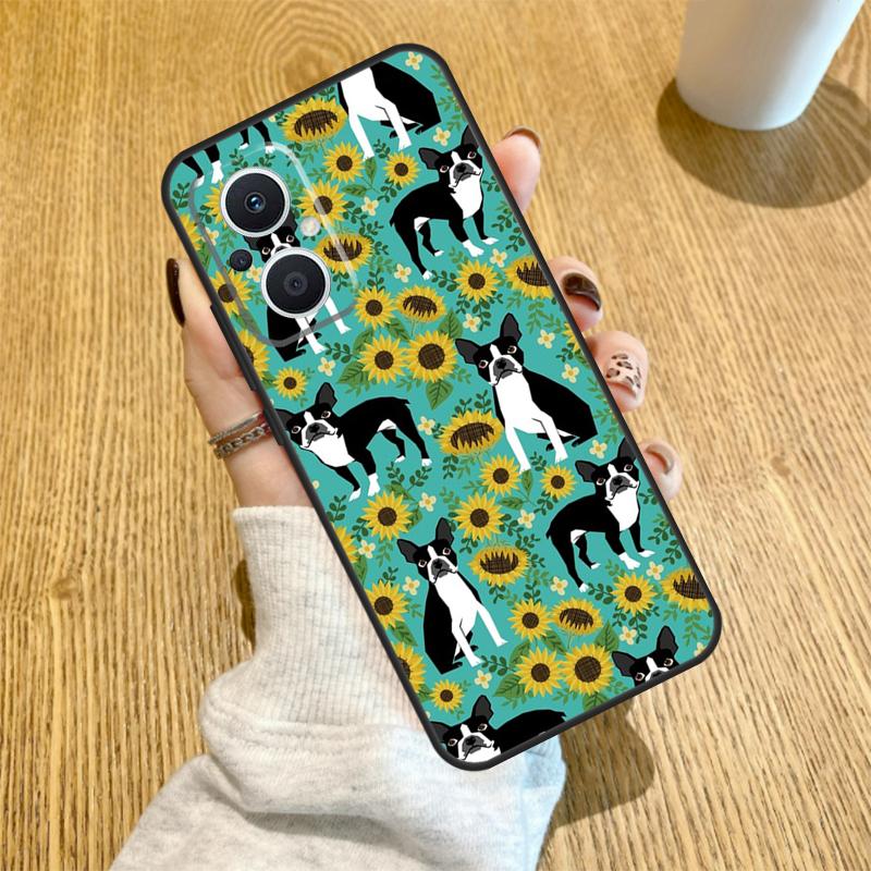 Boston Terrier Dog Funda For OPPO Reno 7 8 Lite 14 F 13F 12F 11F 13 12 11 10 Pro OPPO Find X9 X8 X6 X5 Pro Case