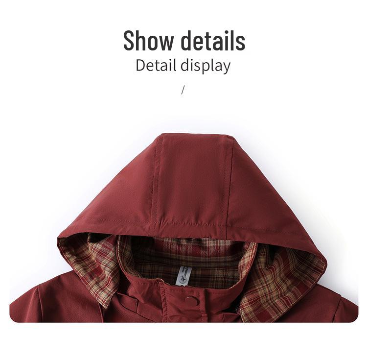 Mom's Casual Fashion Hooded Jacket - Stylish Short Trench for Middle-Aged and Elderly Women