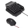 One Handed Keyboard Mouse Combo RGB Color Backlit Ergonomic Design 39 Key Gaming Keyboard 4 Level DPI Adjustable Mouse