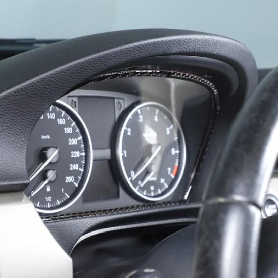 Carbon fiber Dashboard trument Frame Trim Cover For BMW 3 Series E90 2005-12