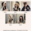 Windproof Coldproof Bonnet Caps Solid Color Ear Protection Cute Plush Hat  for Autumn Winter