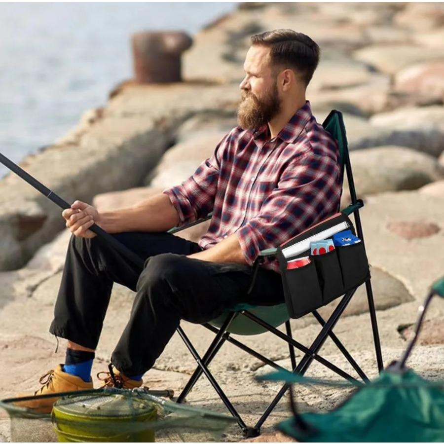 Camping Chair Armrest Organizer 1PC Hanging Storage Bag Multifunctional Side Pouch for Outdoor Gear Accessories Supplies