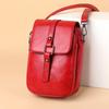 Trend PU-Leder Crossbody-Tasche Einfarbige Vielseitige Einzel-Schultertasche Lässige Handytasche Damen