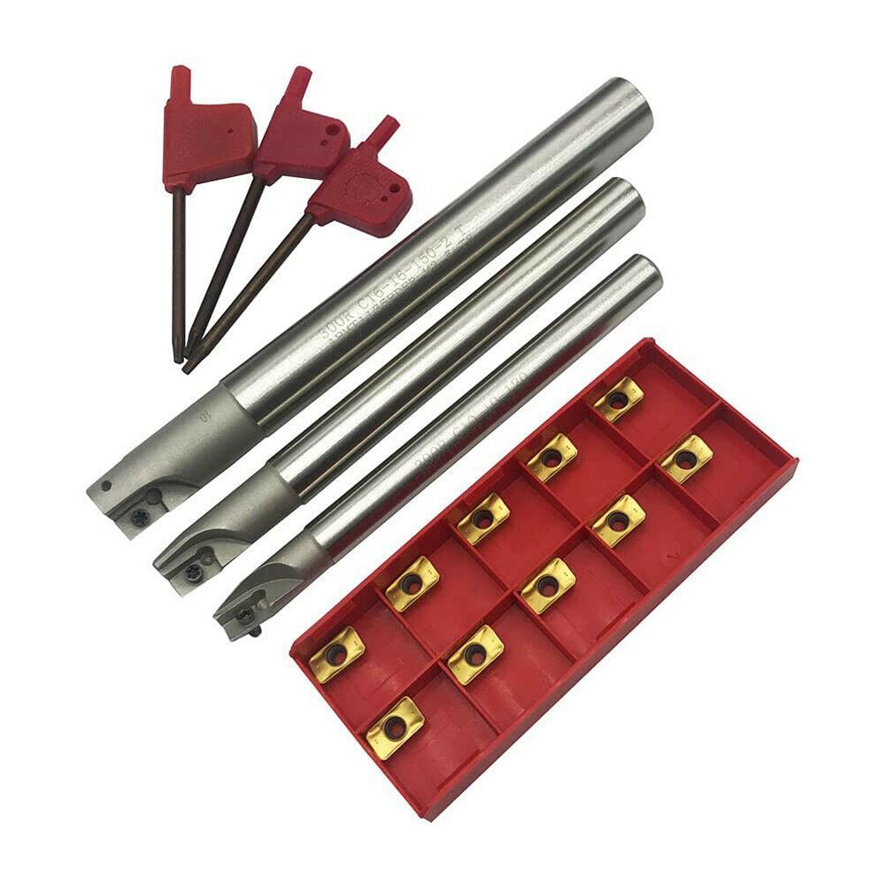 BAP 300R C10-10+C12-12+C16-16 CNC Indexable End Mill Holder Tool+10Pcs APMT1135