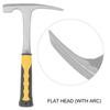 Geological Hammer High Carbon Steel Rock Pick Hammer with Arc for Survey Mine Exploration Geological Prospecting Flat Head