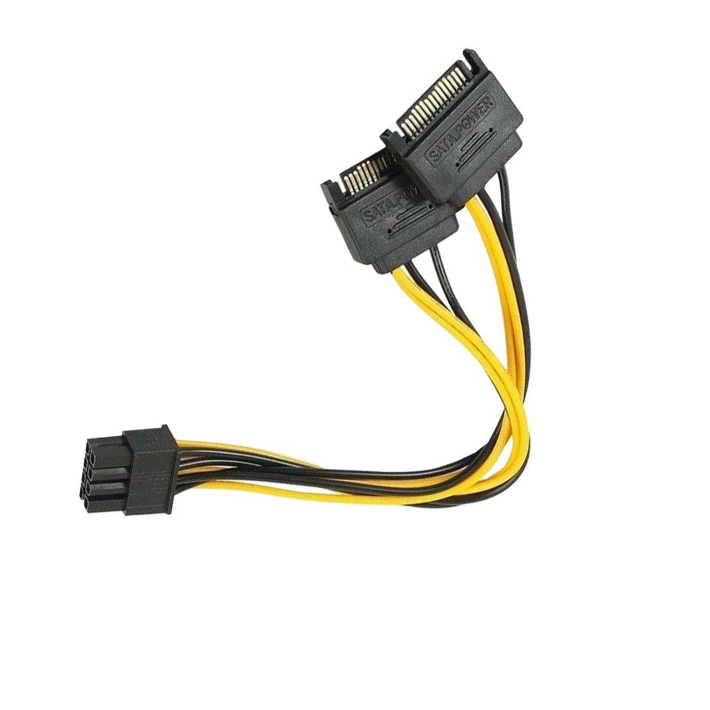 

Power Cable Adapter 15pin to Male to Female Converter Cable PSU Splitter Computer Accessory