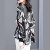 WTEMPO Autumn Women Chiffon Shirts Puff Sleeve Korea Elegant Tops and Blouses Casual Tops Black