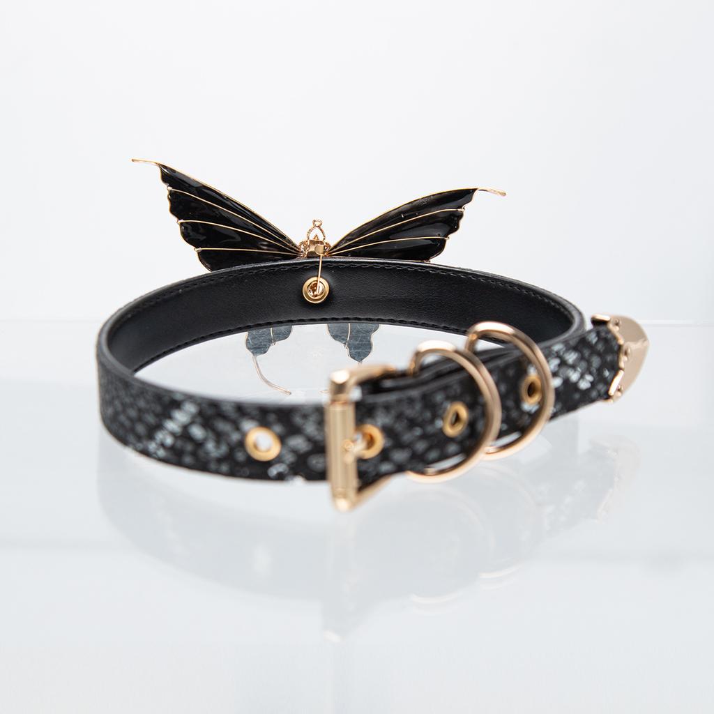 Saponification Liquid Handmade Butterfly Collar Choker Snake Skin Texture Niche PUPPY Neck