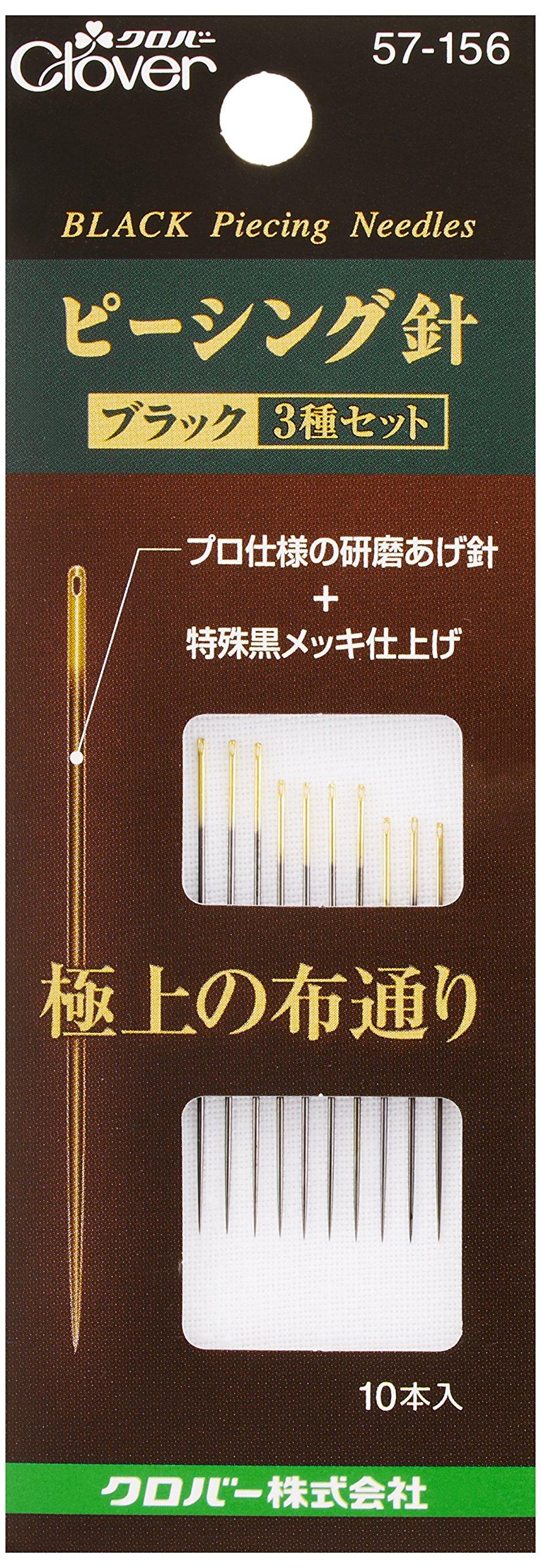 Clover Piecing 3 10 Needles per Needles, Black, Types, Pack, 57-156 чёрный