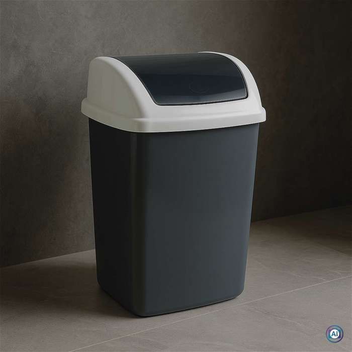 MAUL Poubelle MAULswing 10 l Plastique 25 x 20 x 37 cm gris foncé