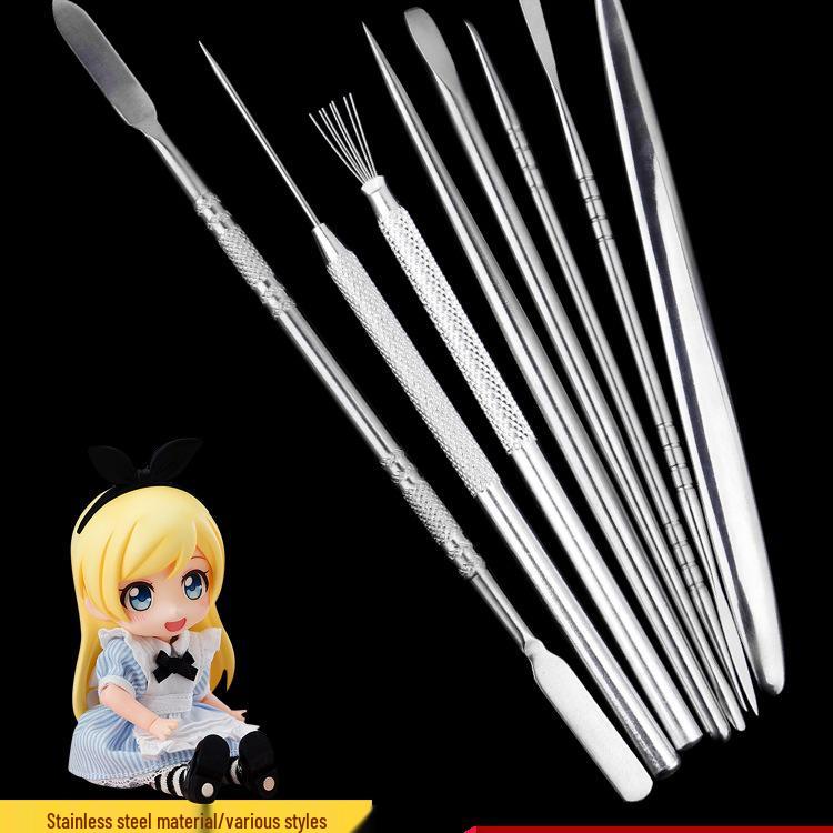 Stainless Steel Clay Sculpture Tool Set: Spatula & Eye Knife