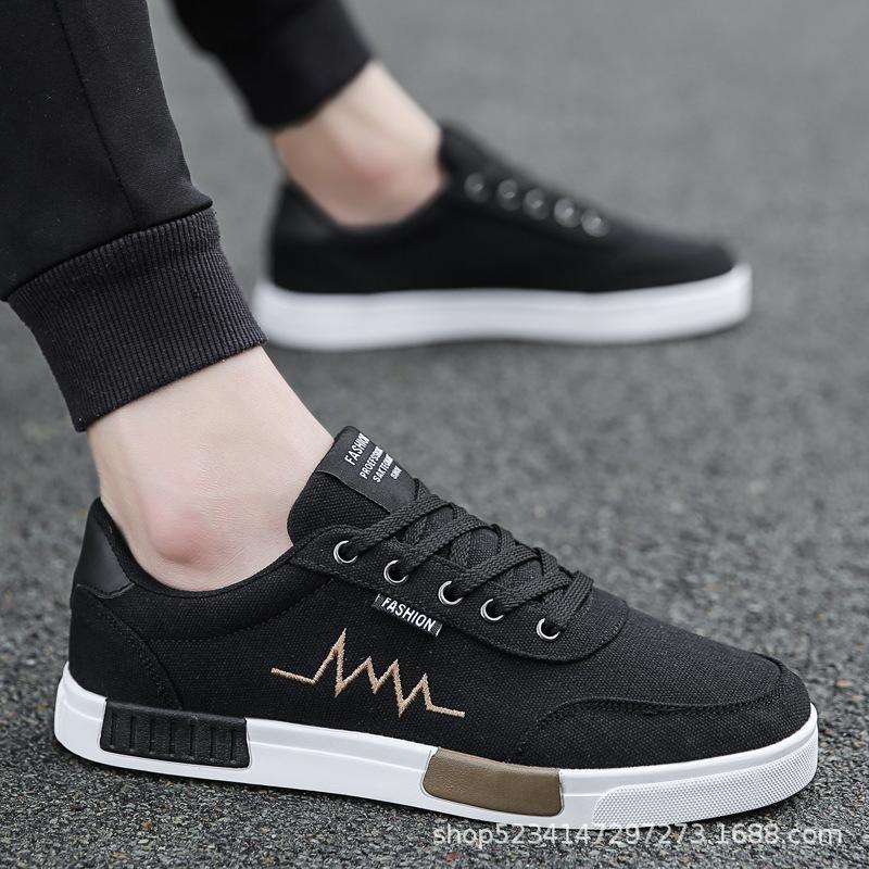 

Летняя новинка, модная мужская обувь в корейском стиле, повседневная парусиновая обувь, мужская тканевая обувь, студенческие кеды, модная мужская обувь 44