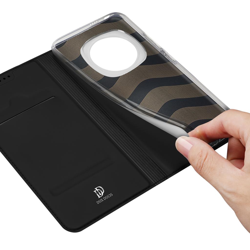 DUX DUCIS Skin Pro Series For Honor Magic6 5G Leather Case Card Slot Phone Stand Cover