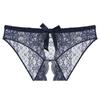 Sexy Underwear Plum Blossom Lace Sexy Open Crotch Free Bow Sexy Panties Women's Temptation Briefs 9