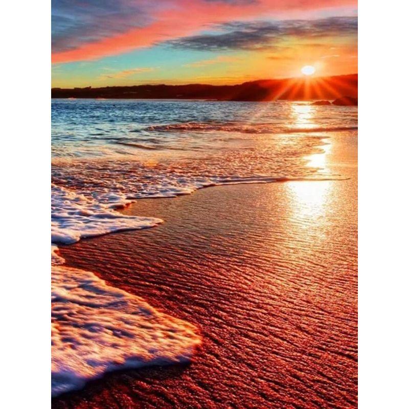 DIY Diamond Painting Seabeach Landscape Diamond Embroidery Sale Pictures Of Rhinestones Sunset Mosaic Craft Home Decor