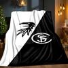 Red White Stripes With Crest Blanket Lightweight Ideal Bedding Blanket Perfect for Travel, Camping, Living Rooms, Offices, Sofas, Fan Christmas gift