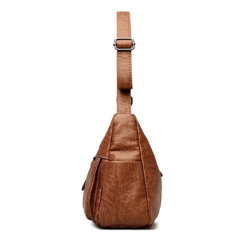 Mother Bag Klasická dvoutaška Měkká kožená taška přes rameno