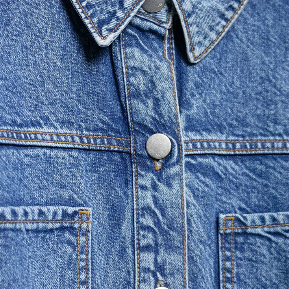2025 Spring/Summer Women's Casual Denim Dress - Long-Sleeve, Single-Breasted, Lapel Design