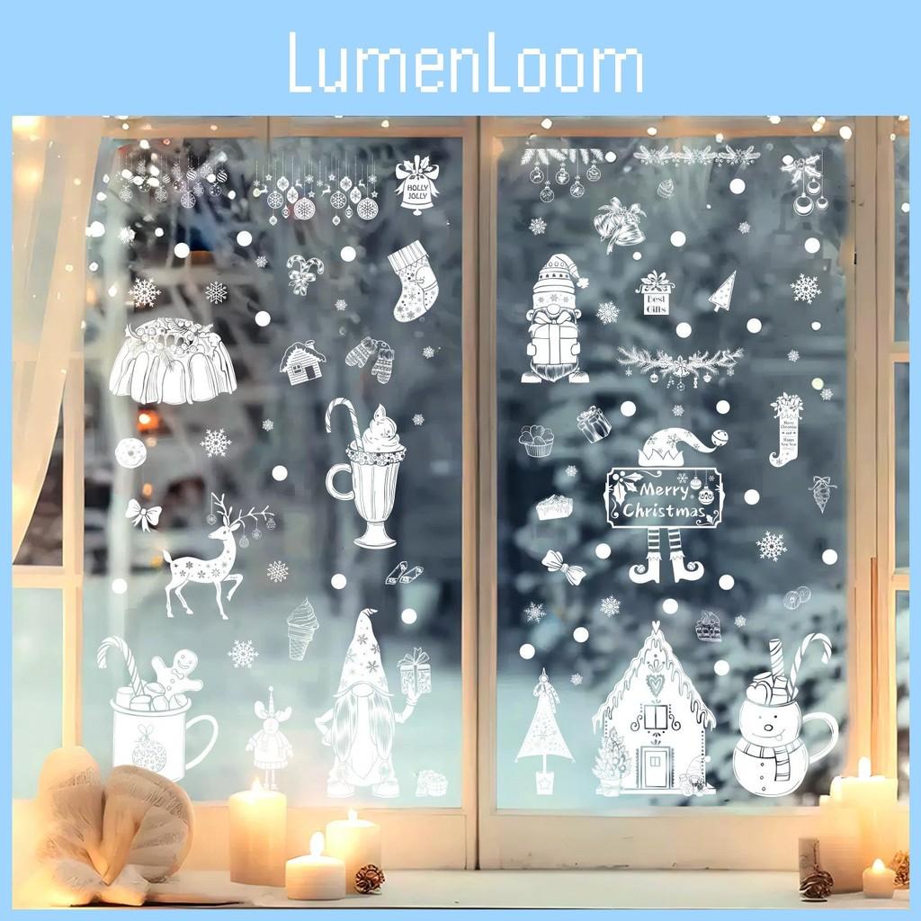Snowflake Reindeer Window Sticker Static Pvc Glass Decals For Decor Christmas