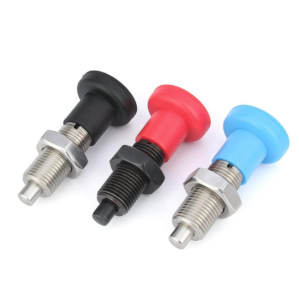 1 szt. M10 M12 M16 M20 Plunger indeksujący typu powrotnego Stal węglowa Stal nierdzewna Śruba sprężynowa Kołek blokujący