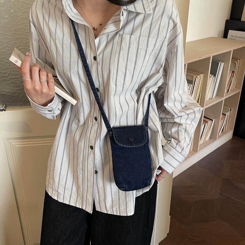 Mini Small Bag Women's Shoulder Crossbody Bag Denim Mobile Phone Bag